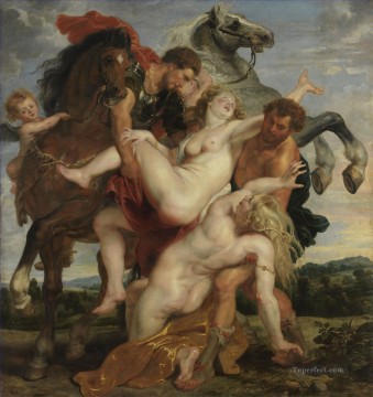  Daughter Canvas - Rape of the Daughters of Leucippus Baroque Peter Paul Rubens